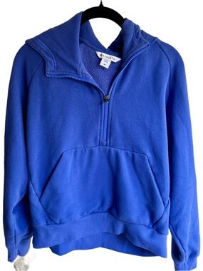 Athleta Forever Fleece Half-Zip Hoodie in Borealis